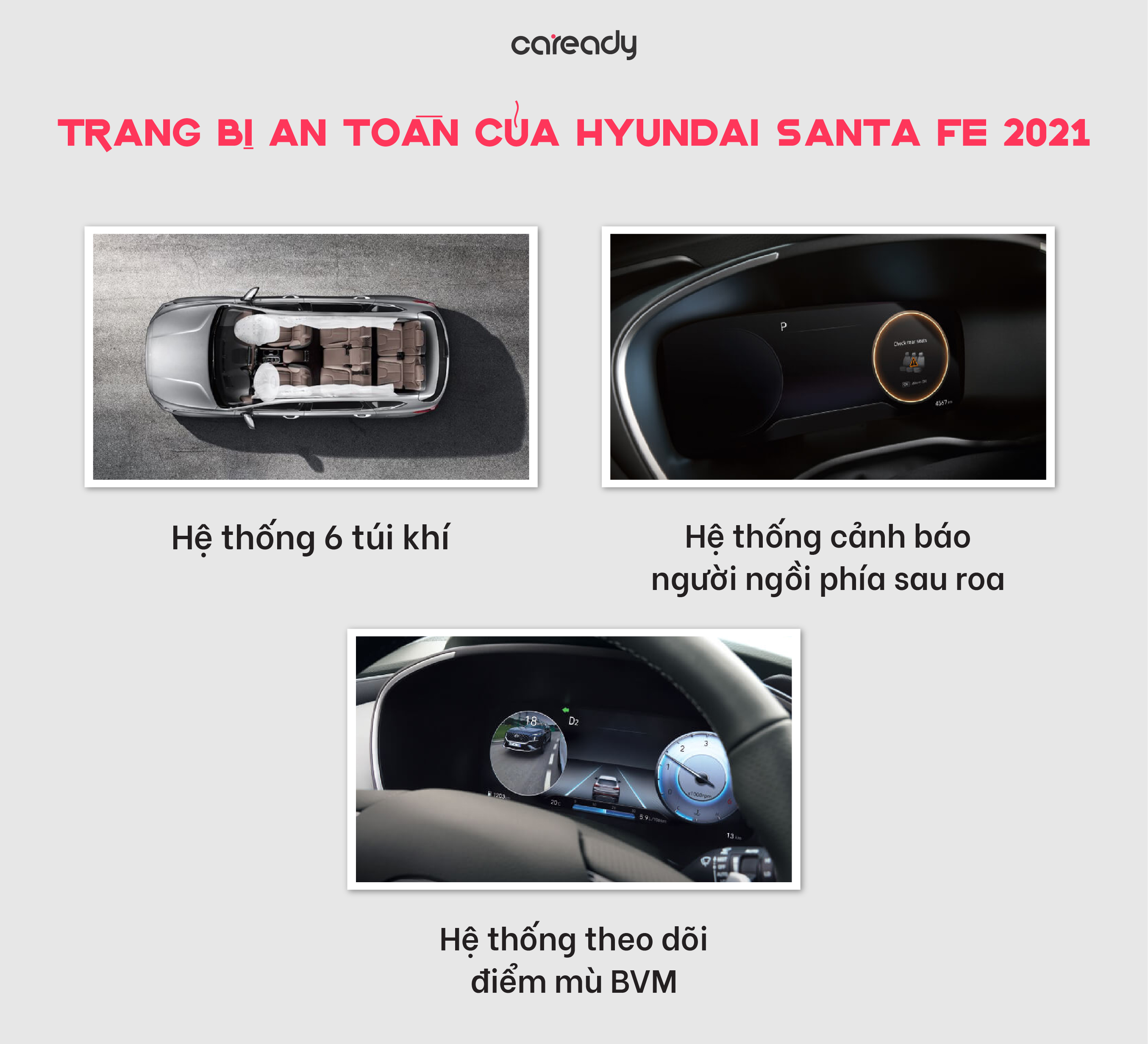 Trang bị an toàn trên Hyundai Santa Fe 2021